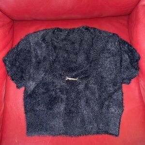Jacquemus Black Fuzzy Crew Neck Sweater